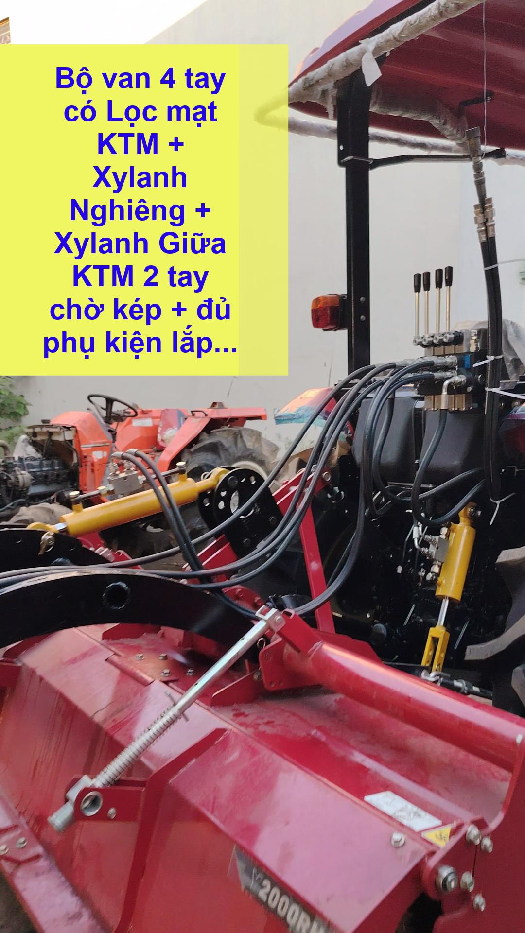 Combo van 4 tay có lọc KTM + 2 xylanh Nghiêng và Giữa KTM đủ phụ kiện